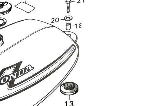 Оригинальный комплект задней резины для танка Minimoto Honda Monkey [доставка по почте]