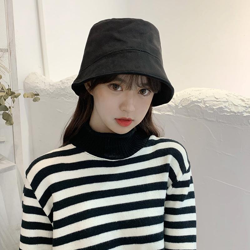 Hat for Women In Autumn and Winter Suede Fisherman Hat Solid Color Light Board Bucket Hat Men Trendy Outdoor Versatile Pot Hat Casual Versatile