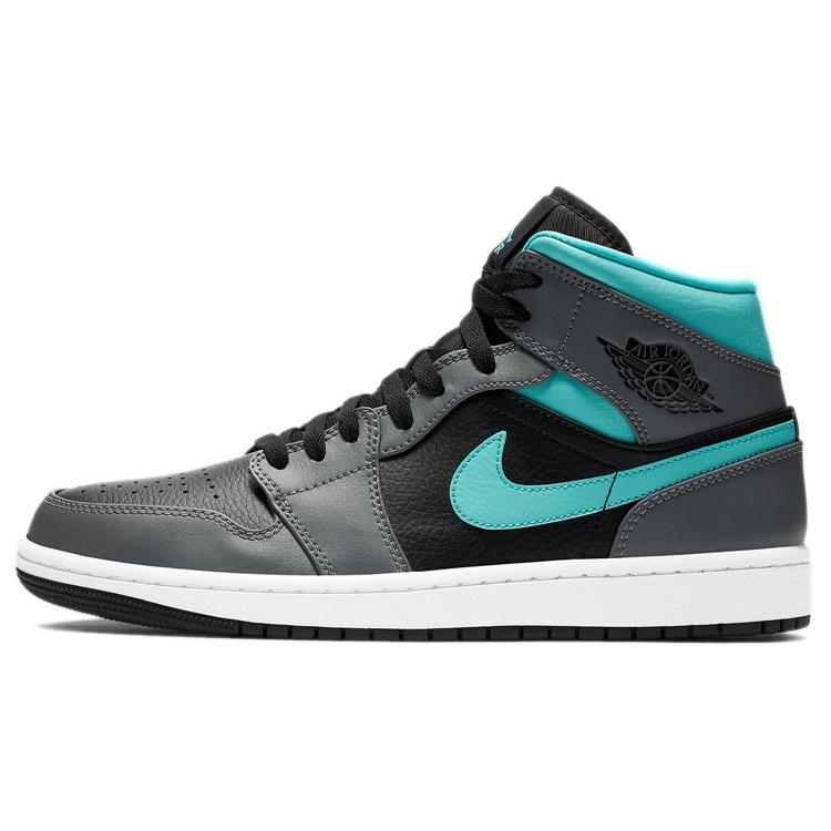Air Jordan 1 Mid 'Grey Aqua' Мужские 554724-063