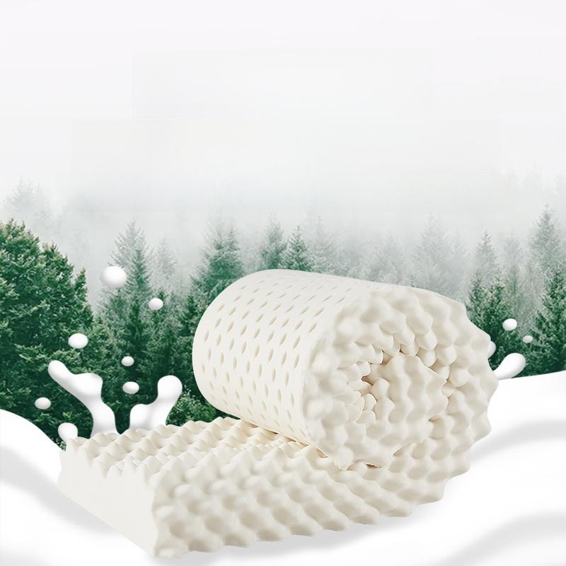 Natural Latex Long Pillow Double Size Extended Children Couples Massage Neck Support Bedding Accessories Soft Hard Adjustable