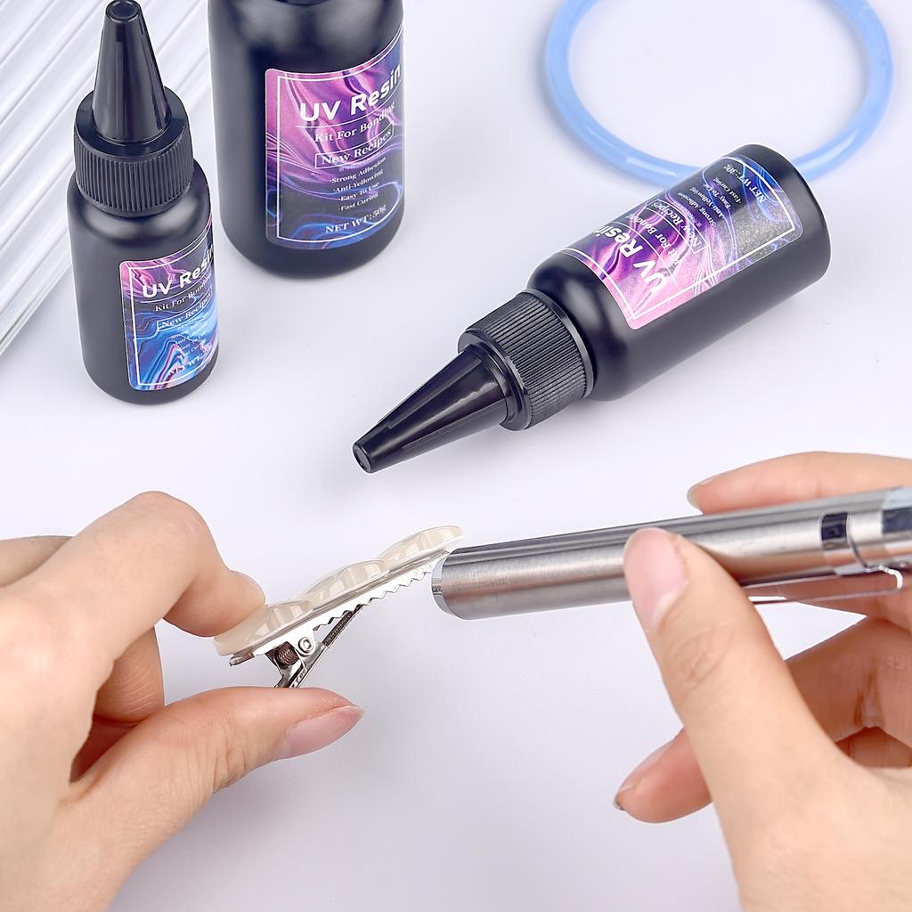 20/30/50g UV Fix Liquid Quick-Drying Hard UV Resin Glue Transparency Ultraviolet Curing DIY Epoxy Resin Jewelry Making Tool