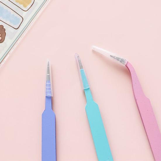 2 шт. DIY пинцет многоцелевой зажим плотно легкий металлический стикер для дизайна ногтей прямой изогнутый пинцет для подбора