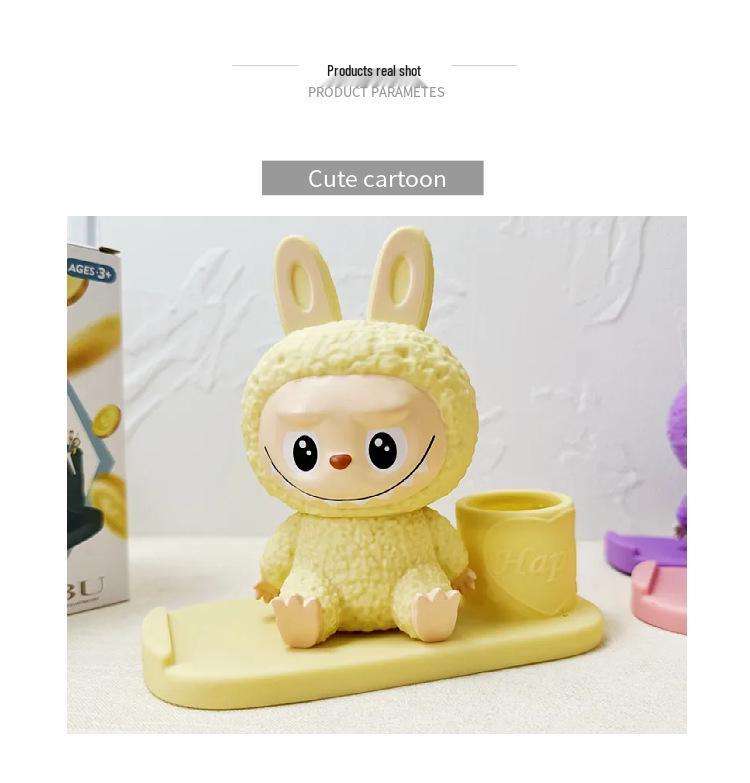 Cartoon Labubu 3D Vinyl Piggy Bank, Pen Holder & Phone Stand