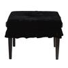 DIZLAS Piano Chair Cover, 2-Seater, for Electronic Pianos, Decorative and Protective, Velvet, 76*36cm (Black)