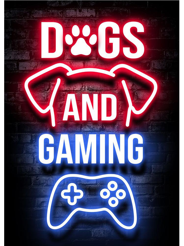 Neon Design Gamepad Game Quote Posters Canvas Painting VR Gaming Girl Wall Art Picture Gamer Boy Room Home Decoration No LED