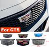 2 шт. Для Cadillac CT5 Логотип ABS Автомобильная передняя решетка Заглушка значка Задний багажник Наклейки Декали Автомобильные аксессуары для экстерьера