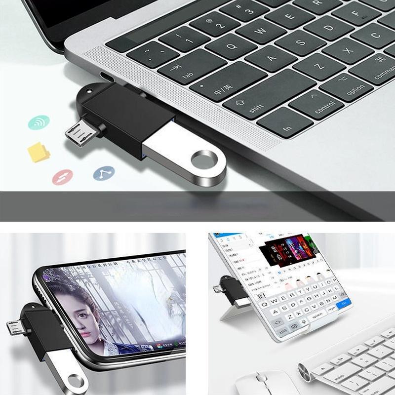 USB 3.1 5 Гбит/с преобразователи передачи данных 2-в-1 адаптер Micro USB OTG Type-C для планшета с жестким диском телефона