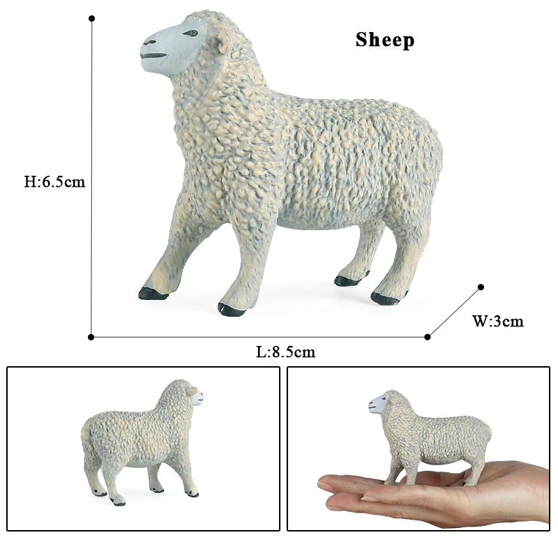 Oenux Классическая Симуляция Фермерских Животных Овца Коза Аргали Антилопа Модель Фигурка Действия Домашняя Птица Фигурки Милая Игрушка Для Ребенка Подарок