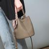 Women's Versatile Small Tote: This Year's Trendy Genuine Leather Crossbody Commuter Bucket Handbag
