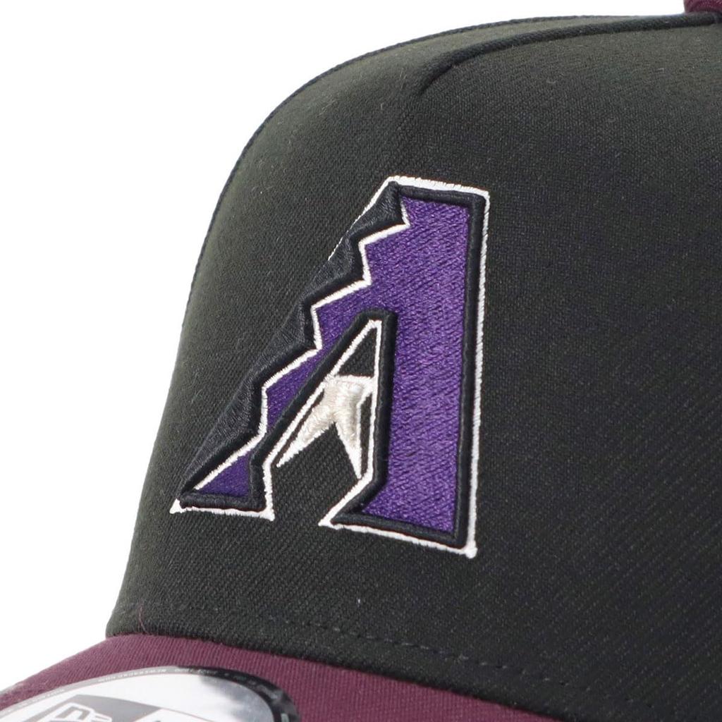 New Era Патч сбоку MLB ONSPOTZ Специальное издание ARI Свободный размер 940AF OS ARIDACO 20-ЛЕТИЕ ЧЕРНЫЙ СЛИВОВЫЙ 9FORTYA-FRAME Двухцветный Черный/Сливовый