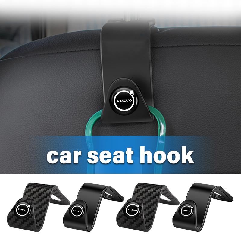 juchq4 Car Seat Holder Hanging Leather Hook Car Interior Accessories For Volvo XC90 XC60 C30 S60 C70 XC40 V40 XC70 V70 V60 S80 S90