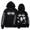 Худи Ghostemane с принтом на обоих рукавах Мужская Мода Хип-Хоп Металл Рок Худи Готическое Оверсайз Толстовка Спортивный костюм Уличная одежда