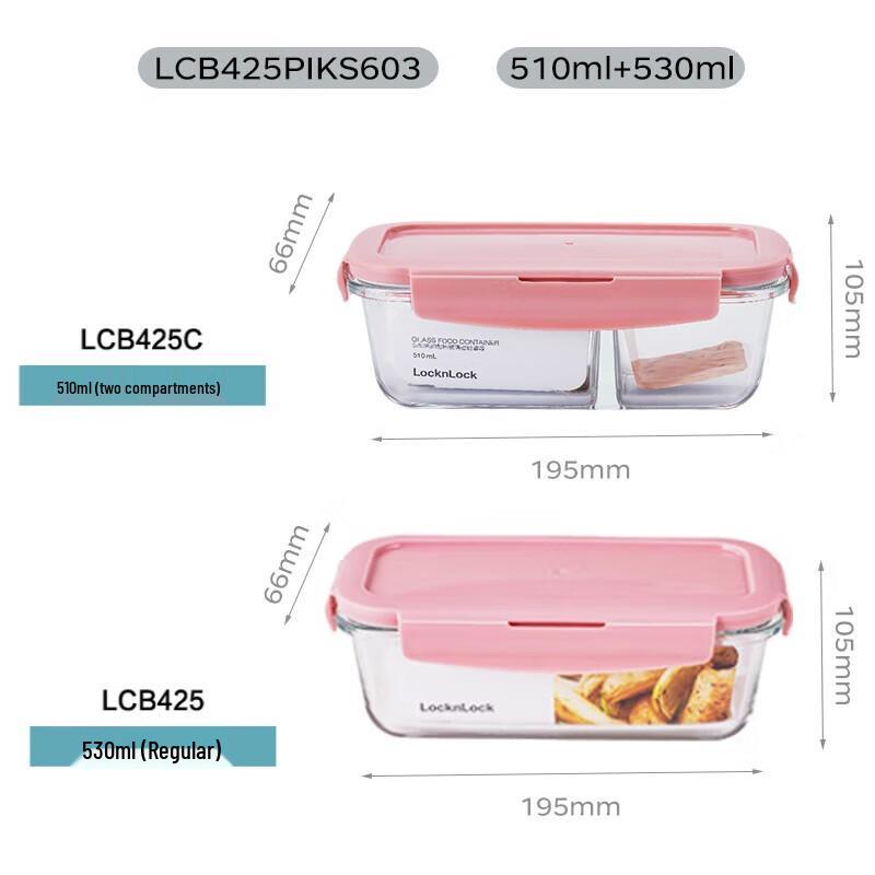 Lock & Lock Glass Food Storage Container Set