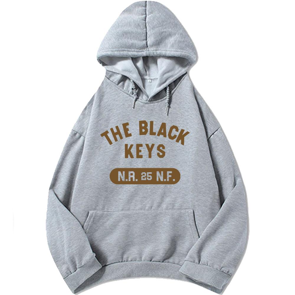 The Black Keys NRNF Худи с длинным рукавом Флис Мужская толстовка с капюшоном Повседневная Унисекс Уличная одежда Тяжелый Ментальный Стиль Пуловер