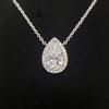 Sparkling 8*12mm Water Drop High Carbon Diamond Bridal Pendant Necklace 100% 925 Sterling Silver Party Fine Jewelry Gifts