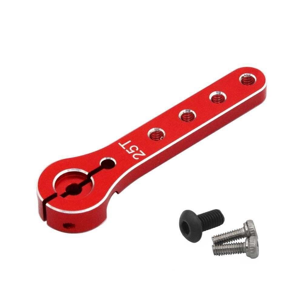 New 11T Metal Servo Arm Aluminum Alloy 16mm 11 Teeth Servo Swing Arm Durable Red Black RC Upgrade Parts for RC Airplane Car