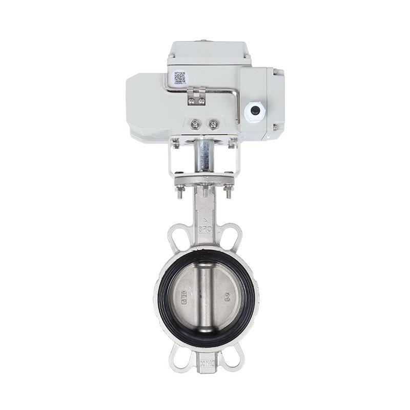 Electric Stainless Steel Double Flanged Butterfly Valve DN40-DN300 with PTFE Seal for HVAC, Sewage, and Pharmaceutical Use