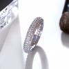 European and American Popular Micro Inlaid Diamond Zircon Circle Ring Female Fashion Temperament Elegant Ring