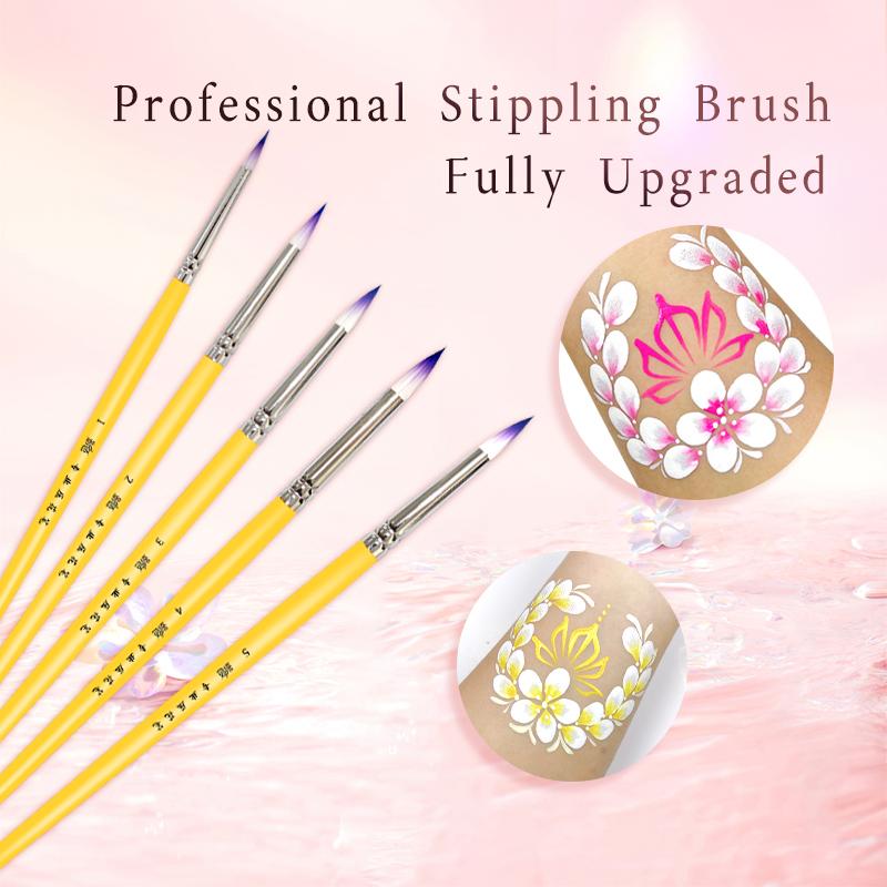 Mei Shang Eco-friendly CE Certified Ultra-Soft Embossed Children's Face Painting Brushes Portable Professional Dot