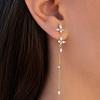 925 Silver Needle Luxury Long Chain Tassel Crystal Stud Earrings For Women Exquisite Pendant Gold Earrings Fine Jewelry