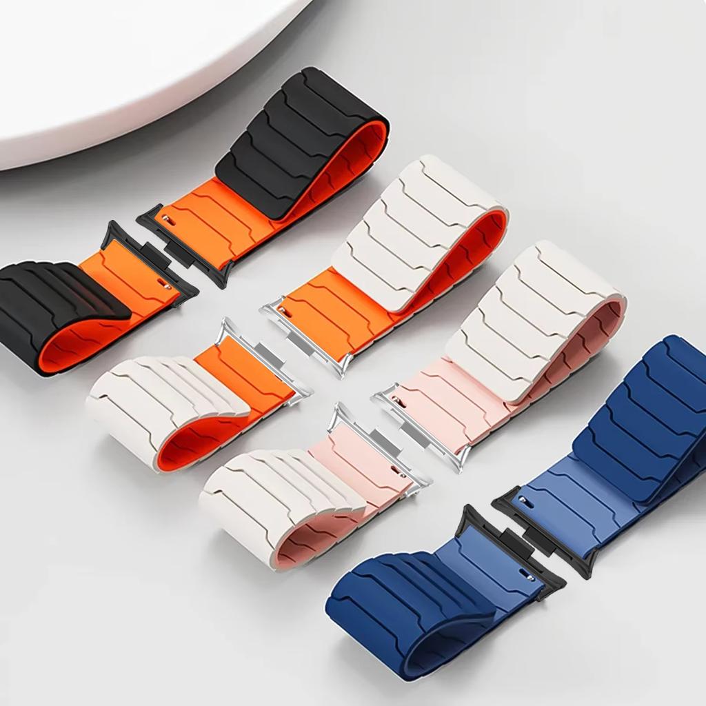 Мягкий силиконовый ремешок для Redmi Watch 6/5/4 Магнитный спортивный удобный браслет для Xiaomi Band 9 Pro/8 Pro Браслет Correa
