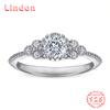Классическое кольцо Lindon из стерлингового серебра 925 пробы с цирконом, женские украшения, свадебное обещание, подарок для вечеринки