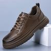 Fashion Casual Platform Leather Mens Vulcanized Shoes Fashion Outdoor Sneakers Antiskid Driving Tennis Running Trainers Business Shoes
