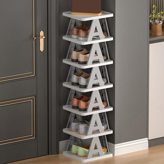 1 комплект для обуви, экономящая место, штабелируемая многослойная простая полка для хранения обуви для ежедневного использования