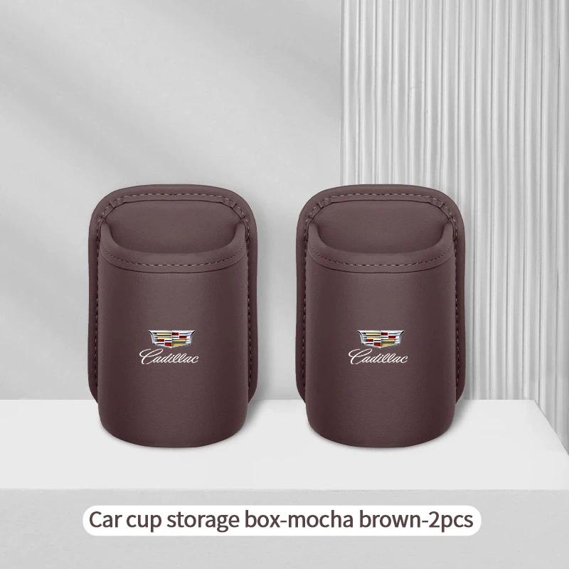 AABHP1 Car Logo Water Cup Holder Door Mounted Storage Box for Cadillac XT5 XT6 XTS ATS BLS CT4 CT5 SLS SRX CTS Escalade Accessories