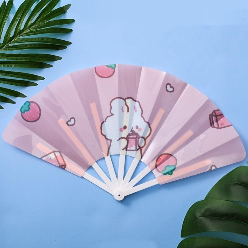 Gifts Folding 7-fold Fan Cartoon Cartoon Folding Fan Cute Hand Held Fan