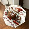 1PC Hot ChocolateAutomatic Open/Close Umbrella with Windproof, 8-Rib Sturdy Canopy, Durable Ribs, Fashionable Design1213A