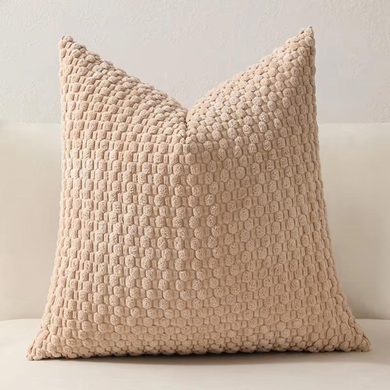 Soft Corduroy Throw Pillow Covers Solid Striped Cushion Cases For Home Sofa Living Room Bed Decoration