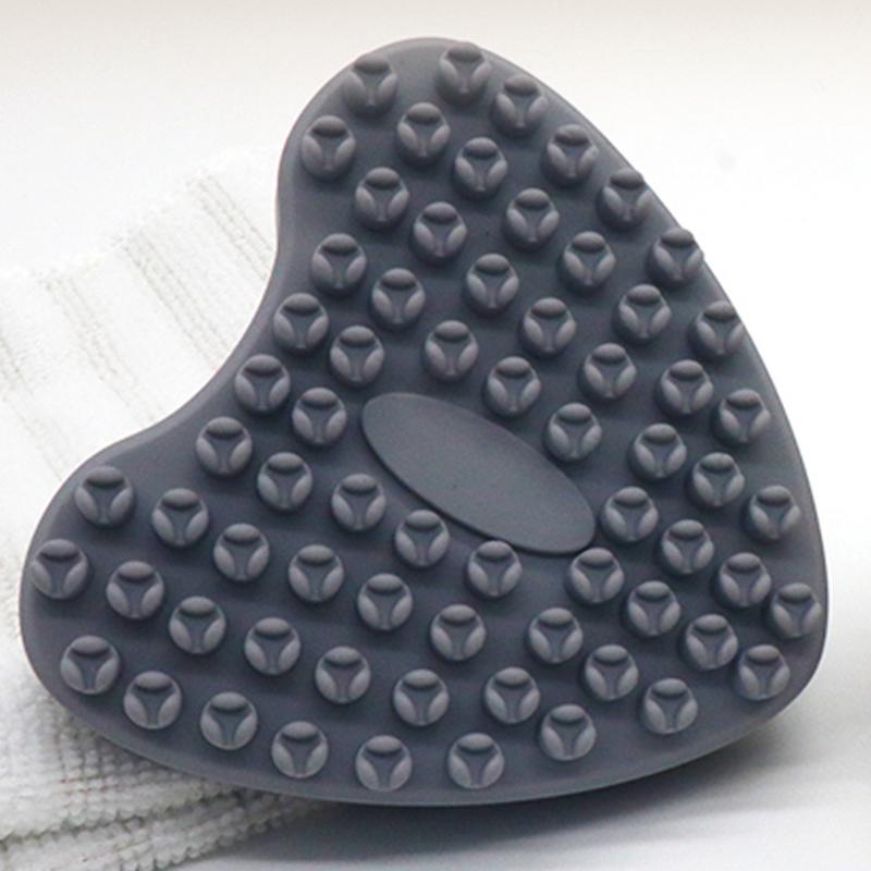 Массажер для кожи головы в форме сердца 3-в-1, силиконовый, мягкая расческа, уход за корнями влажных и сухих волос, очищение кистей для макияжа, шампунь, инструмент для душа