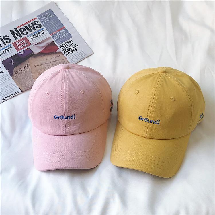 Женская шляпа Бейсболка Унисекс Шляпа Вышивка букв Однотонная Полиэстеровая шляпа Модная шляпа Кепка с козырьком EMA