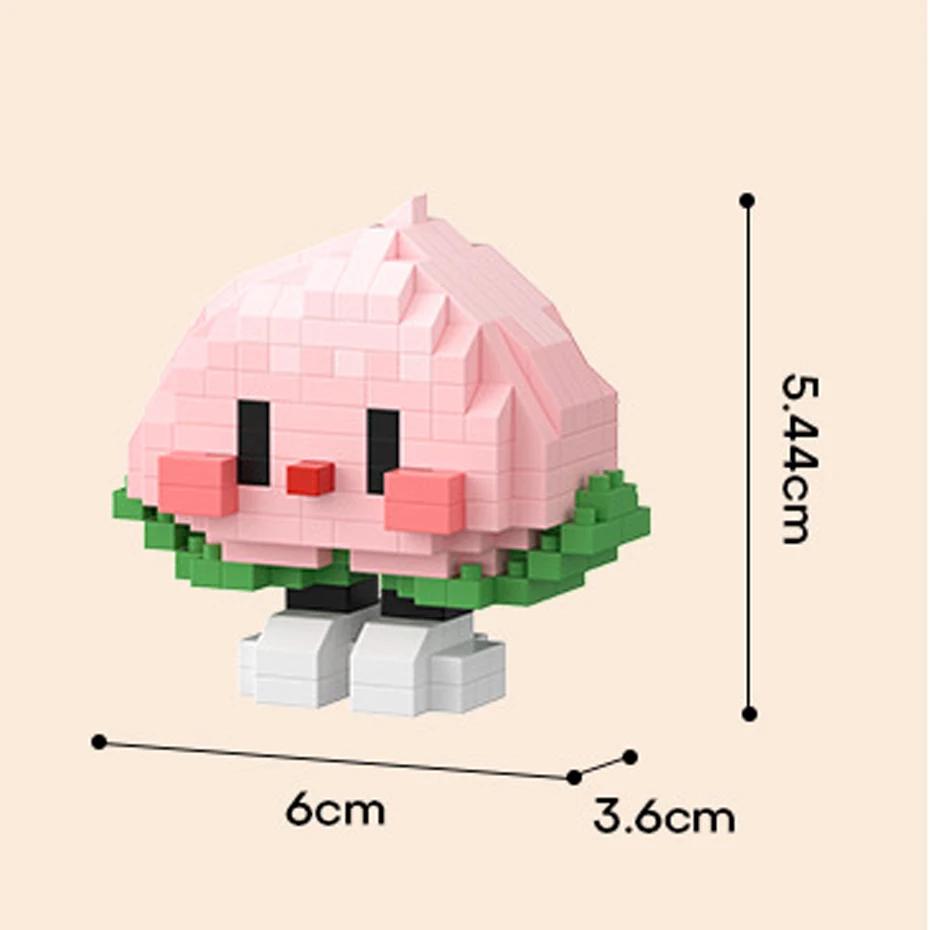 Строительные блоки, симпатичные кирпичики, фруктовые фигурки, мини-частицы, модные игровые фрукты, набор для счастливой еды, креативный декор рабочего стола