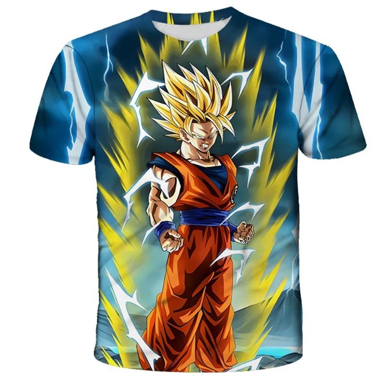 Японский Аниме Dragon Ball Z Все Персонажи 3D Быстросохнущая Футболка Для Мужчин Женщин Детей Летний Спорт Аниме Футболка Уличный Стиль
