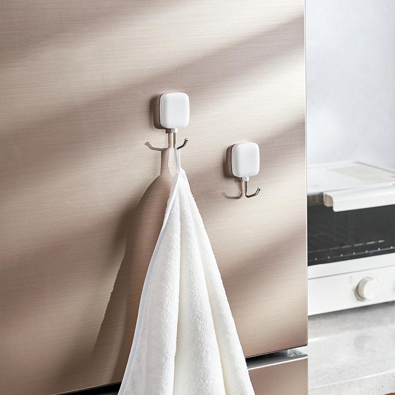 2pcs Strong Magnetic Hook Punch-free Refrigerator Magnetic Hook Non-sticky Hook Magnetic Hook