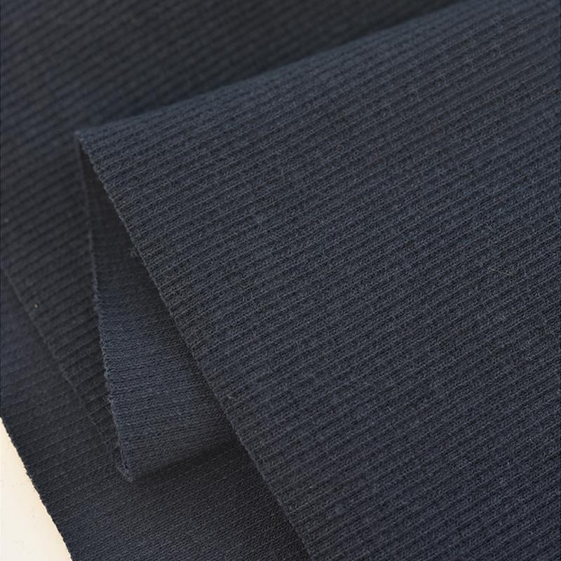 Хлопок Спандекс Рубчик Ткань Эластичный Трикотаж Манжета Пояс Штанина Рукава Толстовка Низ Футболка Топы Отделка рубчиком Джерси Трикотажная ткань в рубчик
