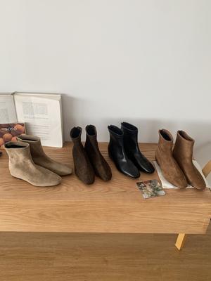 Французские простые короткие ботинки мартин с маленьким квадратным носком и замшевыми вставками женские осенне-зимние вечерние вечерний бриз темпераментная внутренняя высота inc