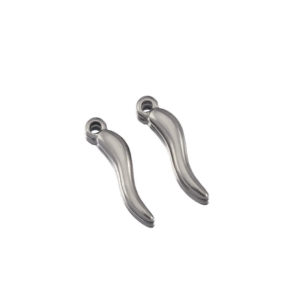 5pcs Stainless Steel Pepper Charms Simulated Vegetables Earrings Pendant for Necklaces DIY Jewelry Making Supplies 15mm 20mm