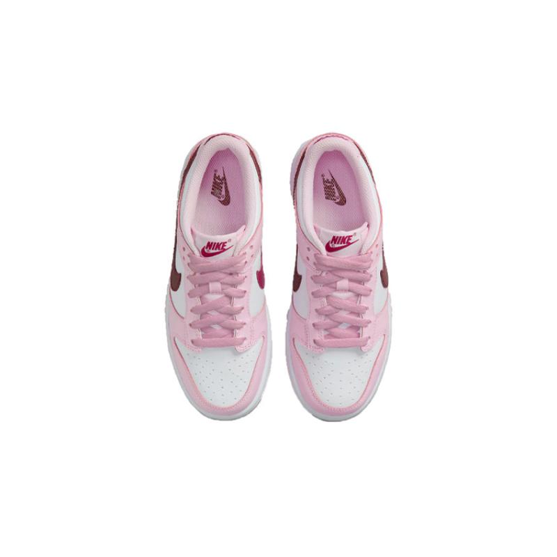 Nike Dunk Low Розовый Пена Красный Белый Подростковые Кроссовки CW1590-601
