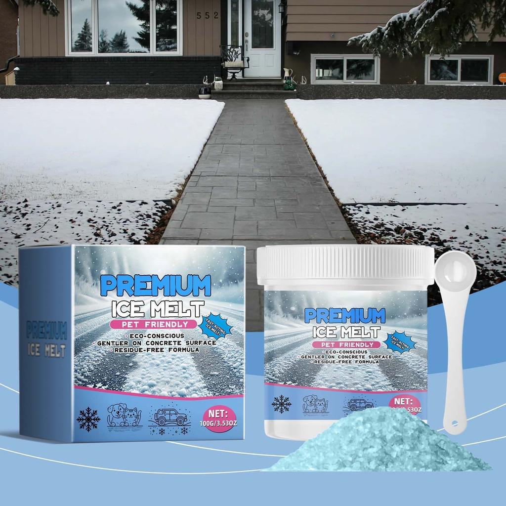 Pet Safe Ice Melting Suitable For Concrete Ice Melting Pet Friendly For Snow Removal And Icing,100g
