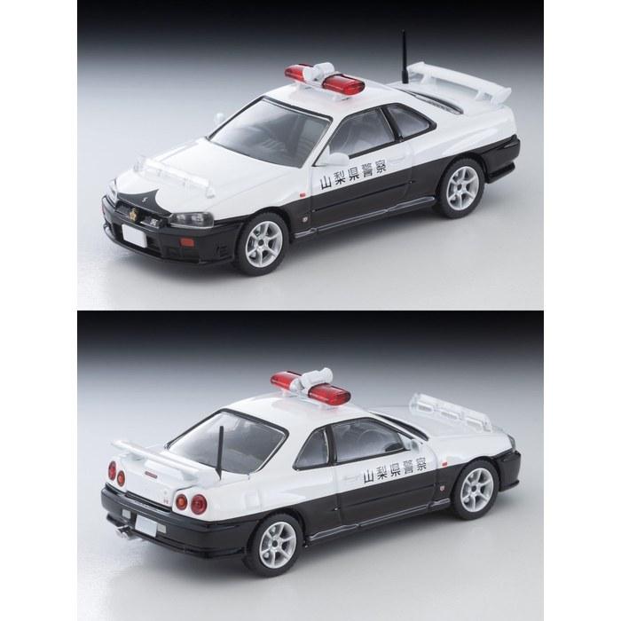 TOMYTEC Tomica Limited Vintage Neo 1/64 LV-N366a Nissan Skyline 2-Door Sports Coupe 25GT Turbo Patrol Car Yamanashi Prefectural Police