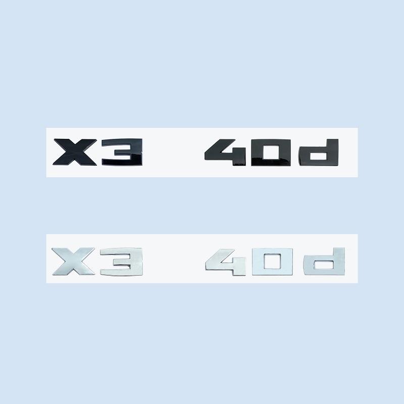 Хромированный черный 3D 2,6 см M X3M40i X3M40d цифры ABS эмблема для BMW X3 SeriesF25 G08 G45 логотип багажника автомобиля