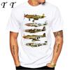 North American P-51 Mustang World War II Fighter Aircraft Print T-Shirt New Men Short Sleeve Vintage Casual Top Hip Hop Boy Tees