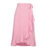 Summer One-piece Lace-up Full Skirt Irregular Hip Wrap Solid Color Skirt Cross-border Women's Dress