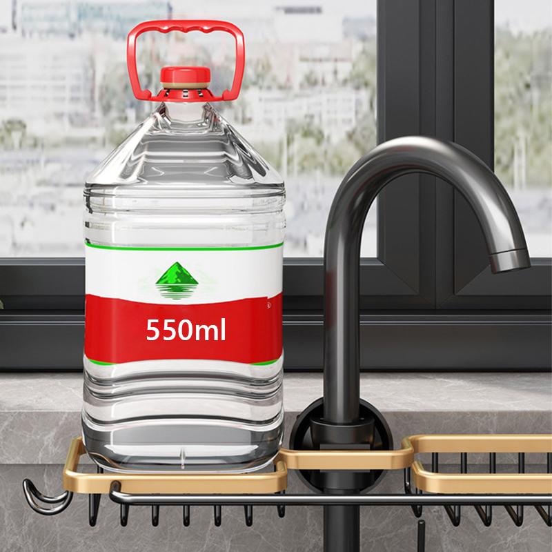 Кухонное пространство, алюминиевая сливная стойка для раковины, держатель для крана для хранения губки, сушилка для мыла, полка, корзина, органайзер, аксессуары для ванной комнаты