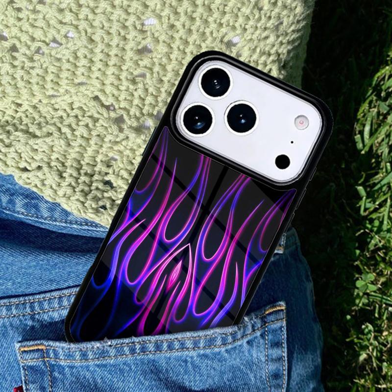 Крутая цветная чехол-накладка с рисунком пламени для IPhone 11 12 13 14 15 16e 17 Pro Max Чехол для IPhone 17 Air