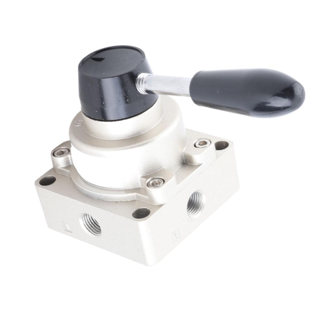 Пневматический ручной клапан с поворотным рычагом, 3 положения, 4 порта, переключатель управления потоком, аксессуар
