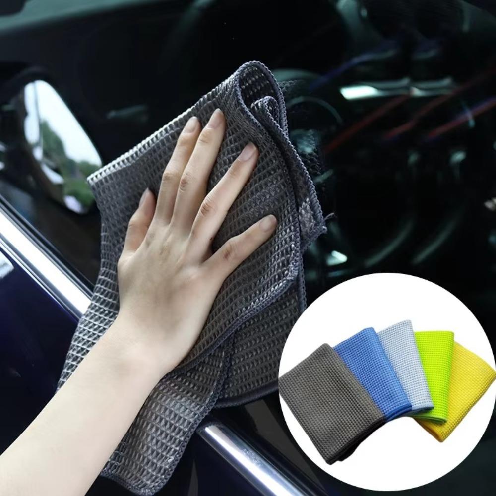 Waffle Weave Car Cleaning Cloth Microfiber Auto Cleaning Accessories Glass Wash Towel Strong Water Absorbent Towels